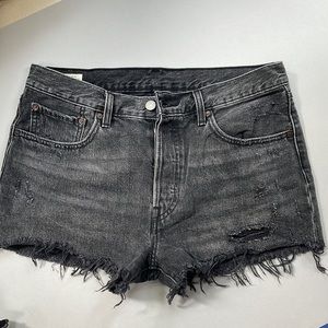 Levi’s 501 black denim shorts